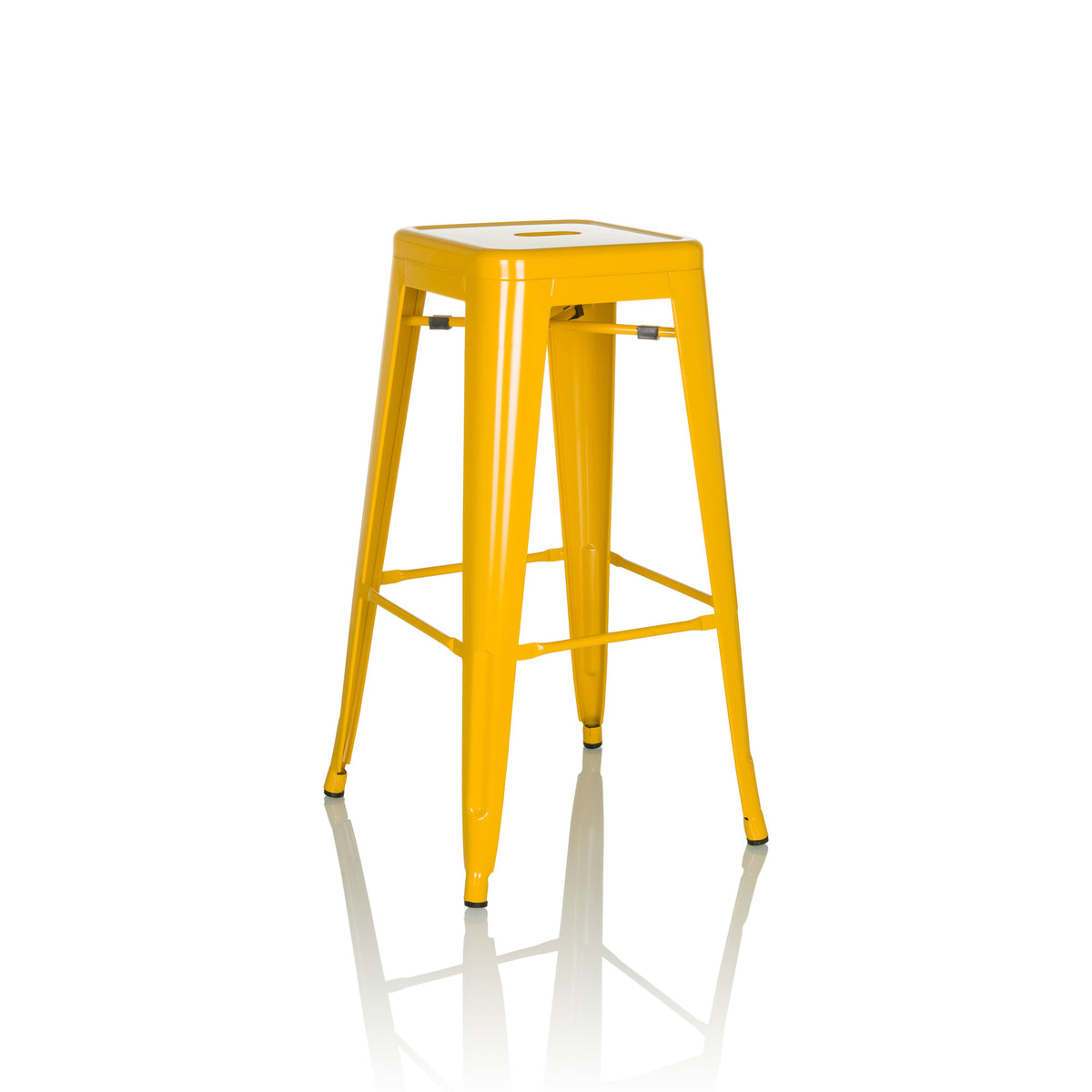 hjh OFFICE Barhocker VANTAGGIO HIGH Stuhl Metall gelb 77cm Sitzhöhe 150kg - 4064323035275