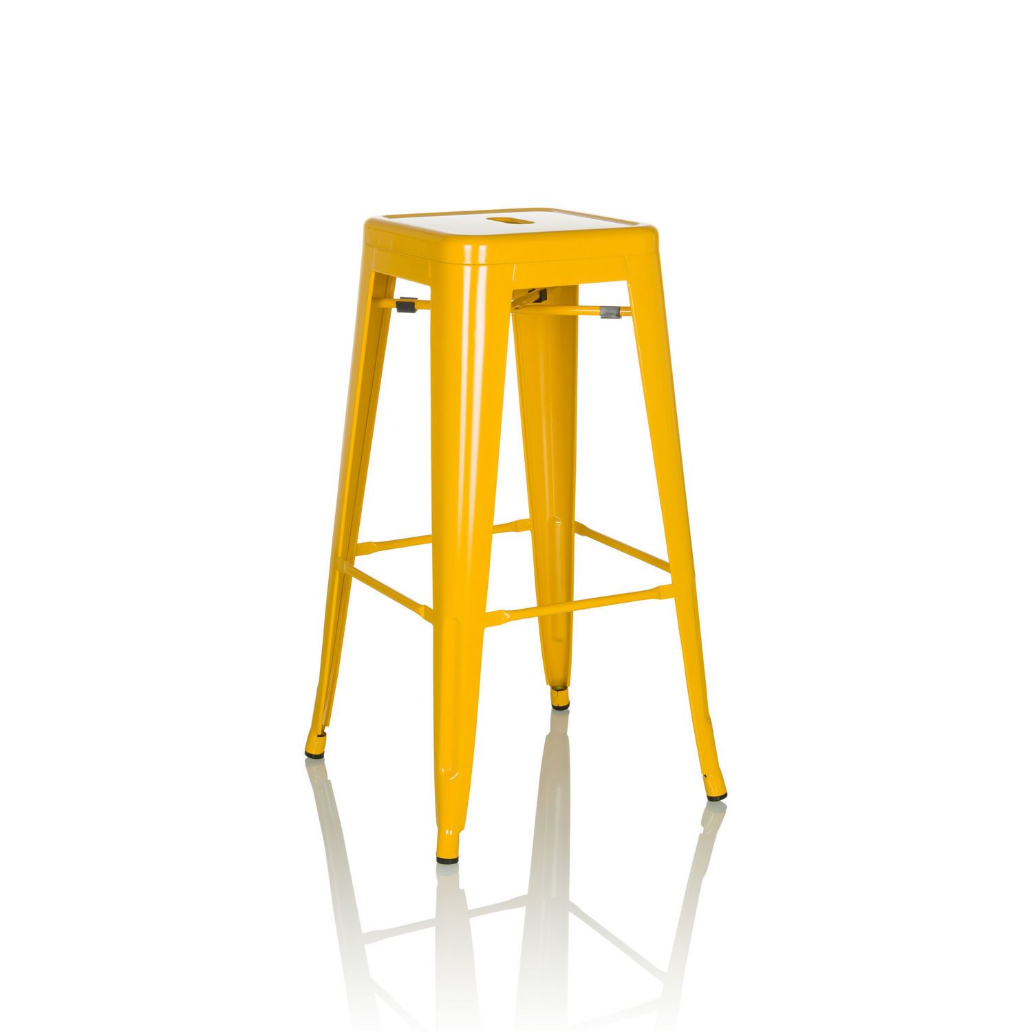 B-Ware Hjh Office Barhocker Hocker Vantaggio High Metall Gelb Sitzhöhe 77 Cm - 4064323035275
