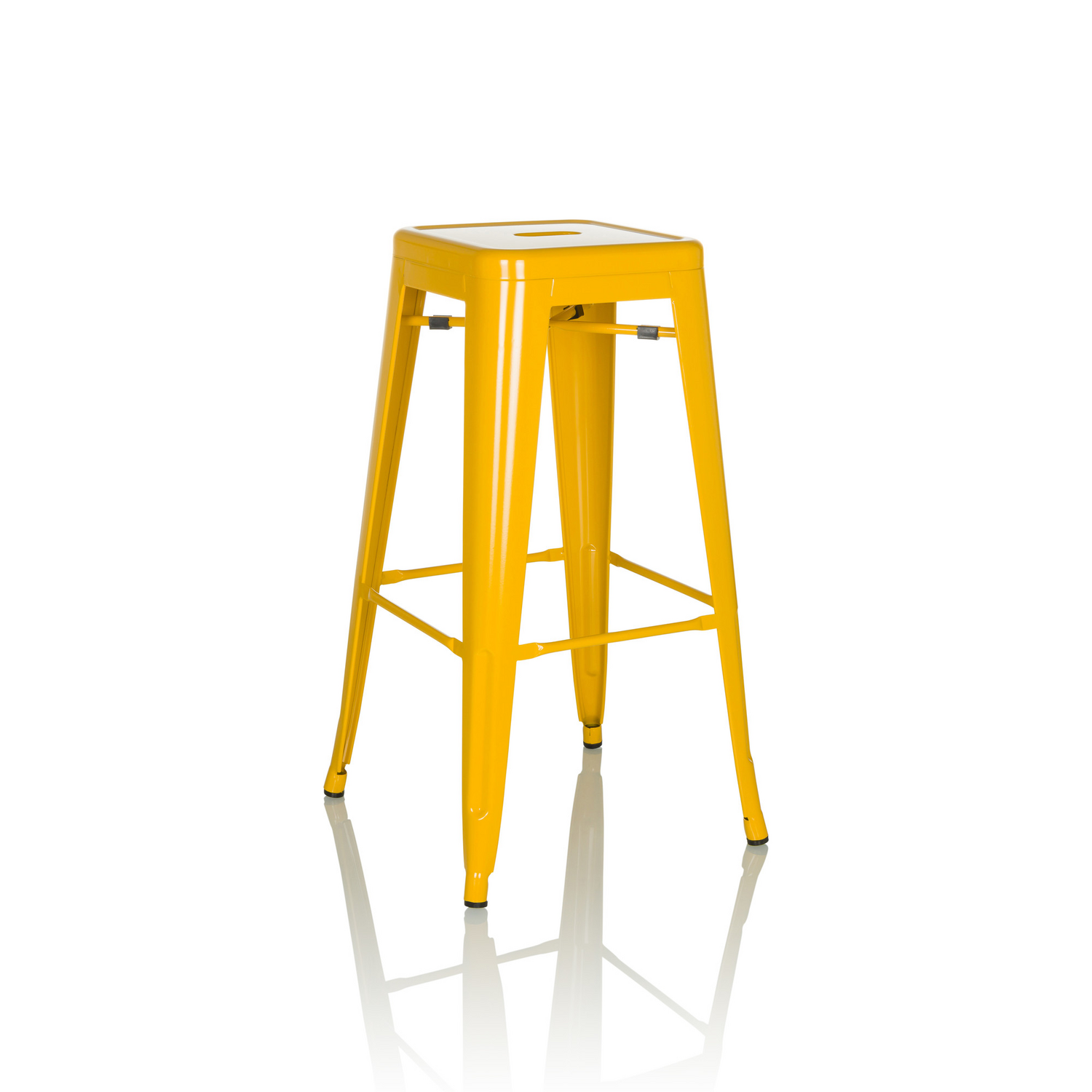B-Ware Hjh Office Barhocker Hocker Vantaggio High Metall Gelb Sitzhöhe 77 Cm - 4064323035275