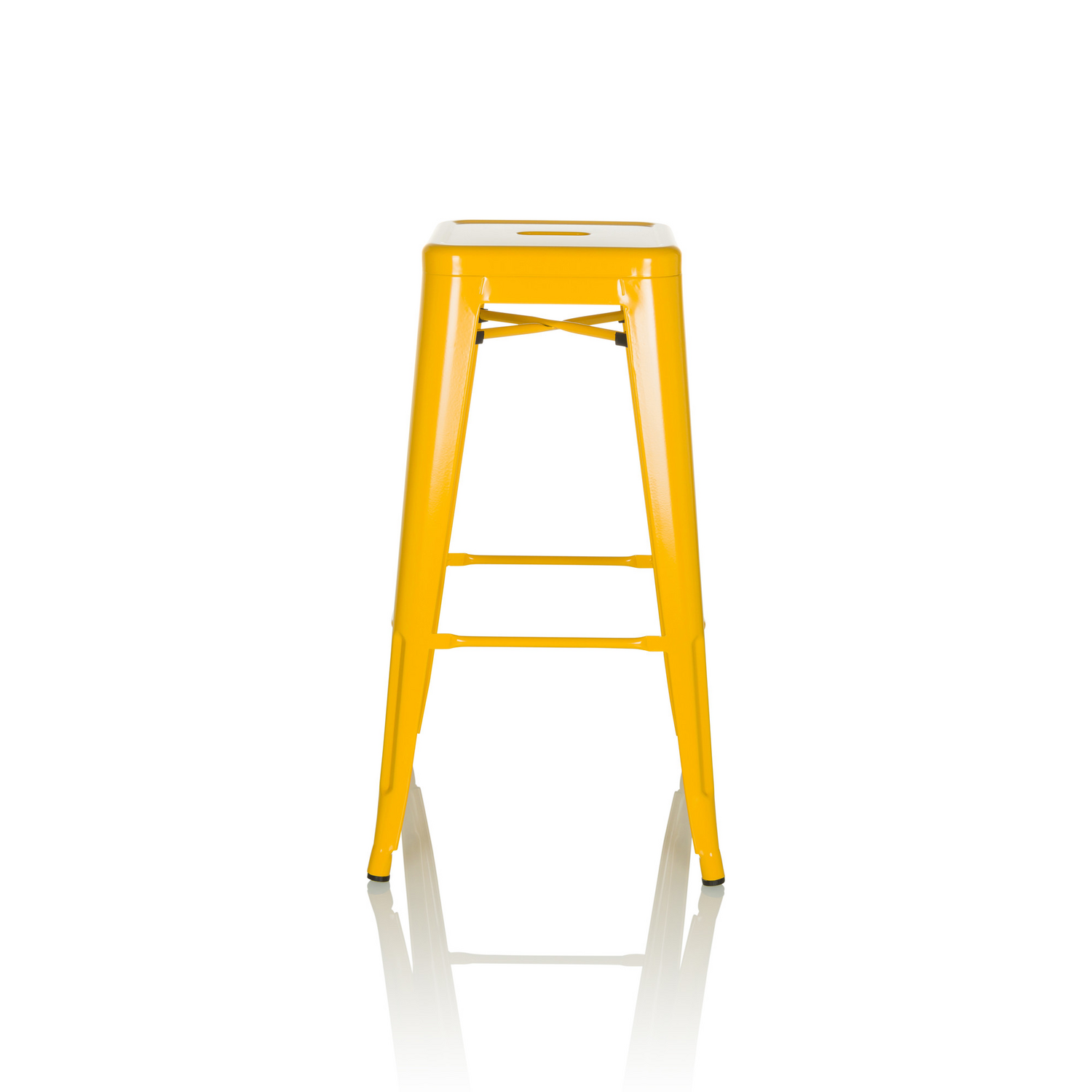 B-Ware Hjh Office Barhocker Hocker Vantaggio High Metall Gelb Sitzhöhe 77 Cm - 4064323035275