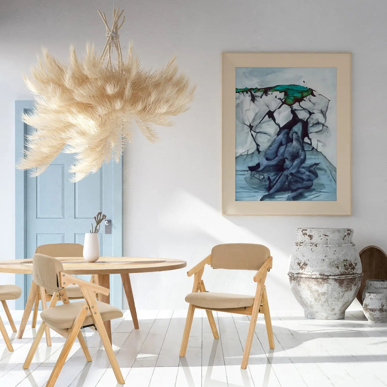 B-Ware Hjh Office Besucherstuhl Klappstuhl Scandio Holzrahmen Beige Stoff 3 Stück - 4064323035008