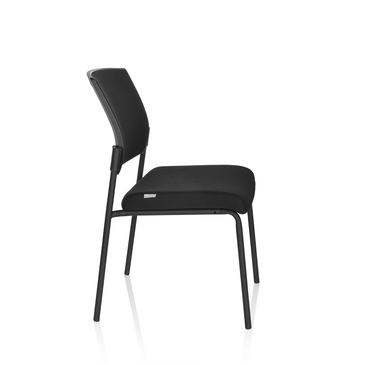 B-Ware Hjh Office Besucherstuhl Konferenzstuhl Stuhl Schwarz Stoff Stapelbar 180kg130 - 4064323000242