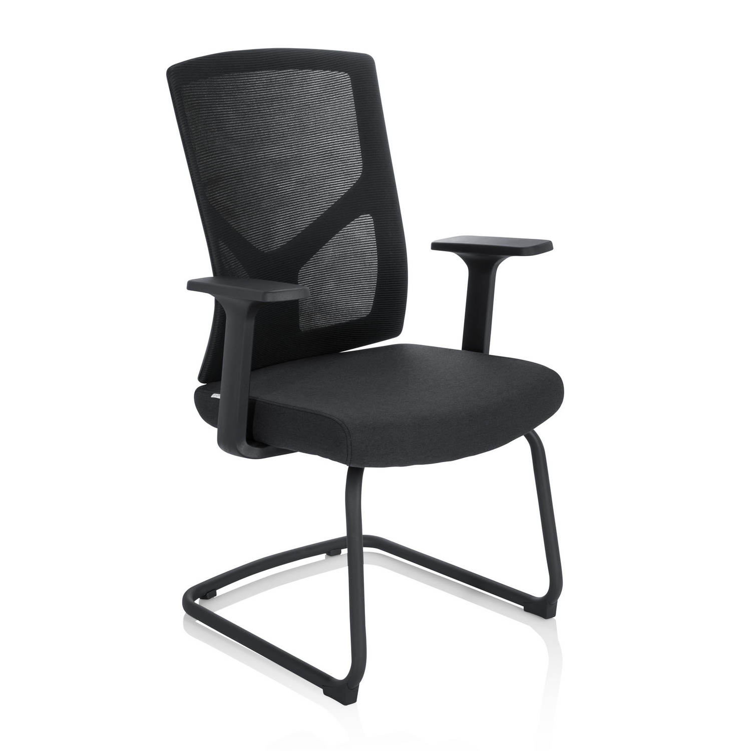 Hjh Office Besucherstuhl Konferenzstuhl Stuhl Schwarz Armlehne Breton B-Ware - 4064323014690