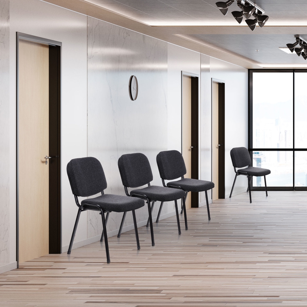 B-Ware Hjh Office Besucherstuhl Konferenzstuhl Stuhl Xt 600 4er Pack Anthrazit  - 4251084663445