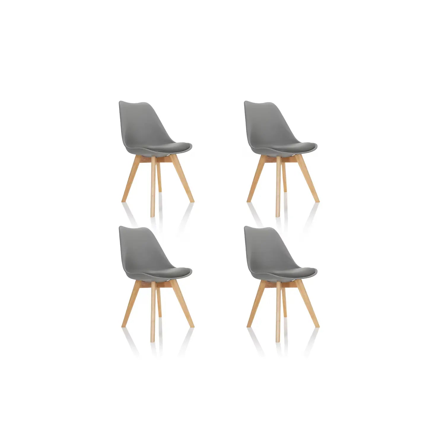 B-Ware Hjh Office Besucherstuhl Schalenstuhl Scandi Esszimmerstuhl Kunststoff Grau 114 - 4064323007142
