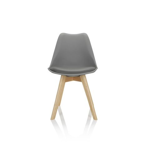 B-Ware Hjh Office Besucherstuhl Schalenstuhl Scandi Esszimmerstuhl Kunststoff Grau 4er