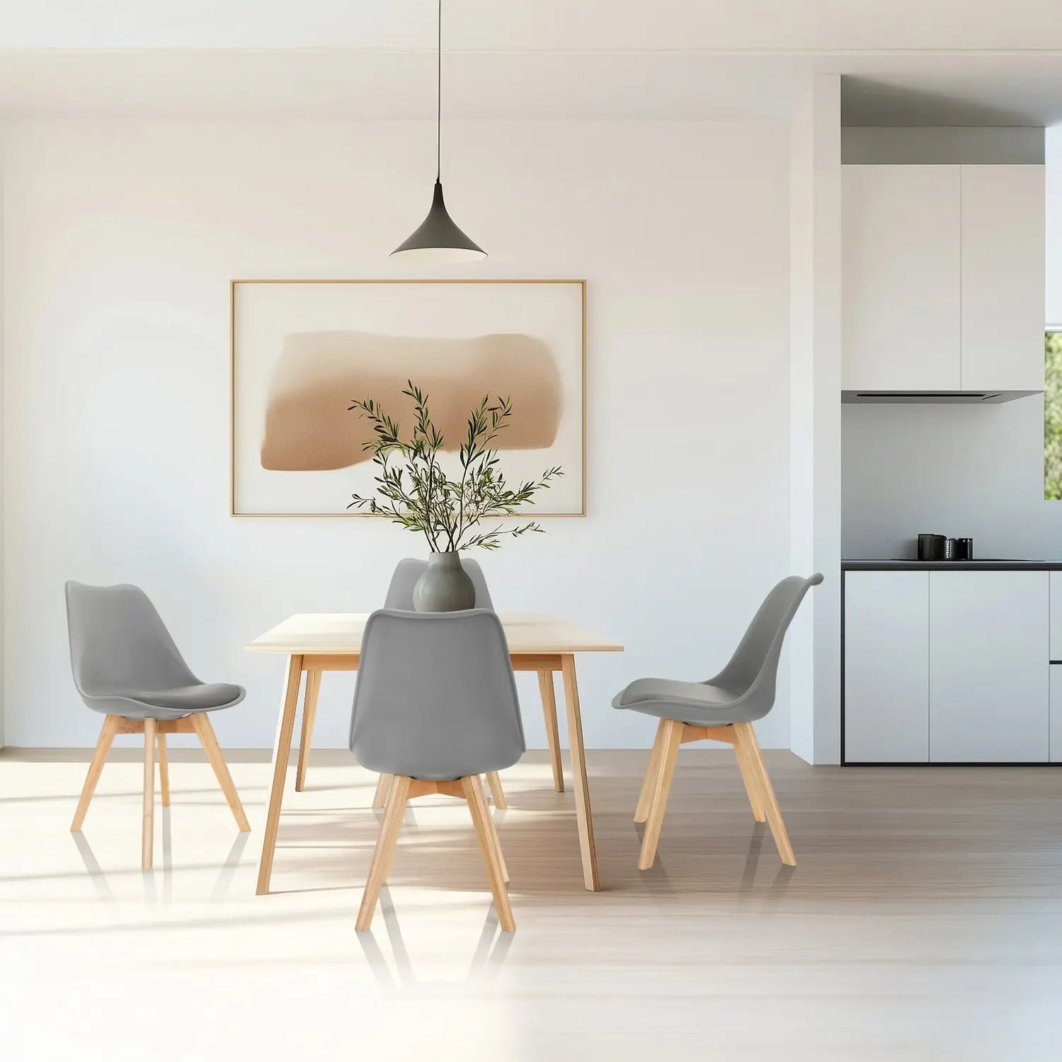 B-Ware Hjh Office Besucherstuhl Schalenstuhl Scandi Esszimmerstuhl Kunststoff Grau 114 - 4064323007142