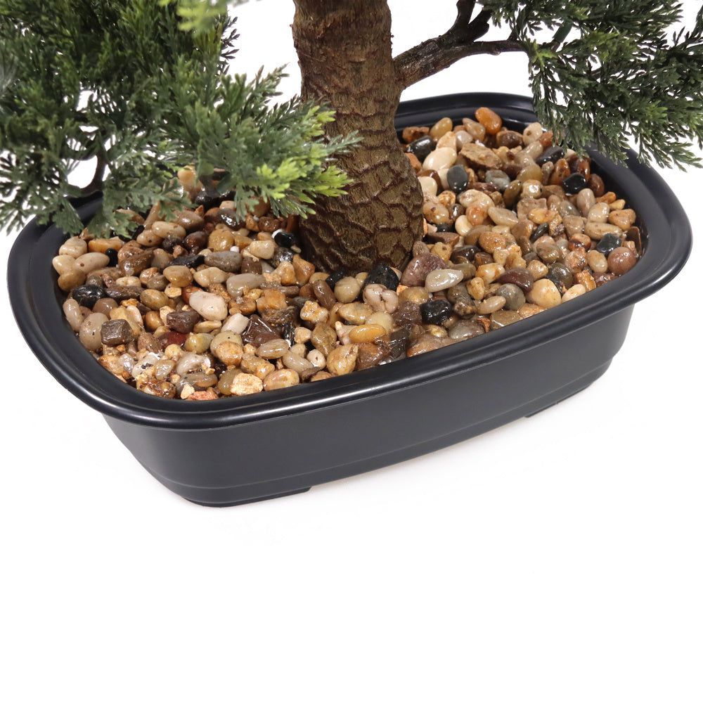 hjh OFFICE Kunstpflanze Kunstbaum Bonsai 44 cm grün künstliche Pflanze - 4064323036456