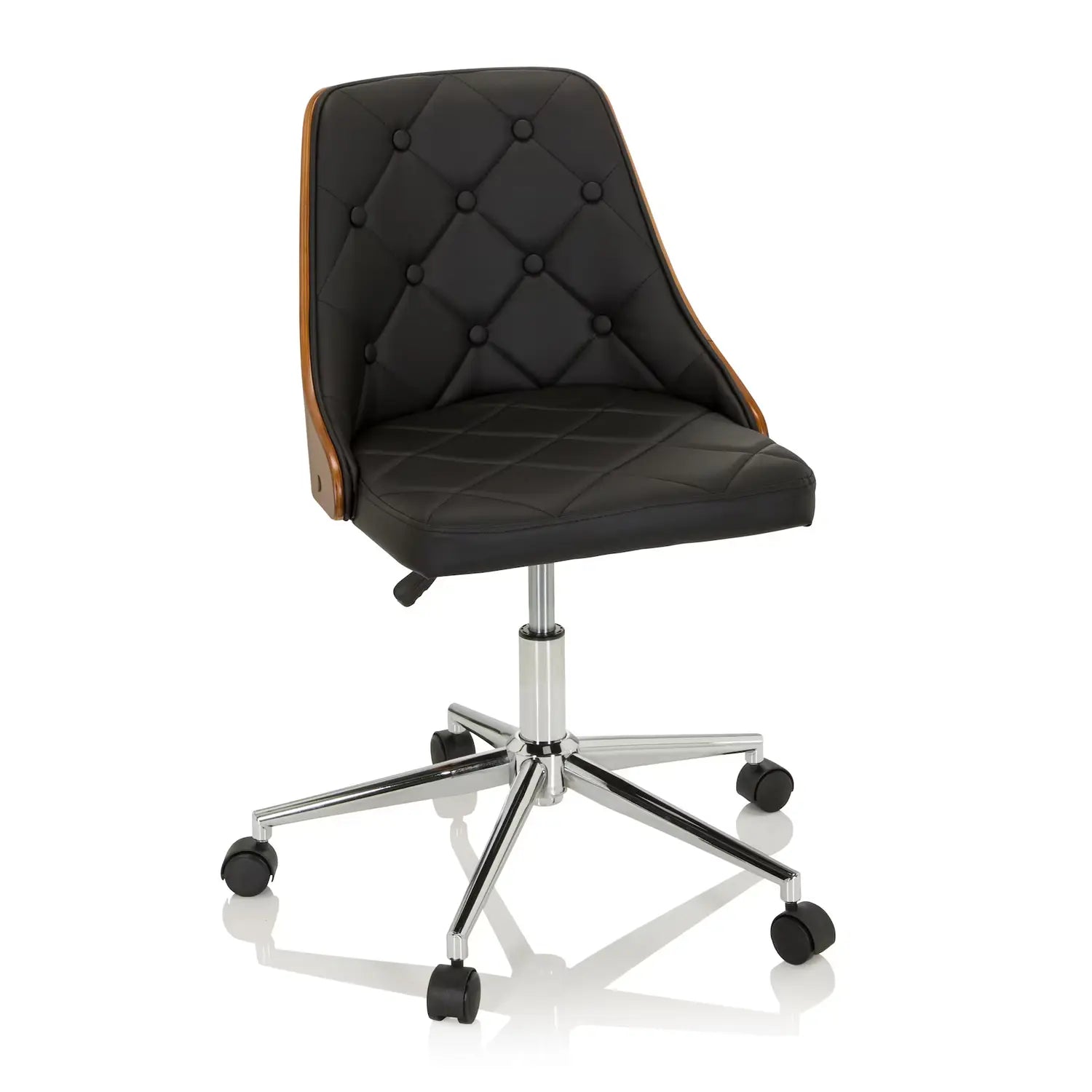 B-Ware Hjh Office Bürostuhl Drehstuhl Chefsessel Kunstleder Schwarz Home Office Retro - 4064323017103