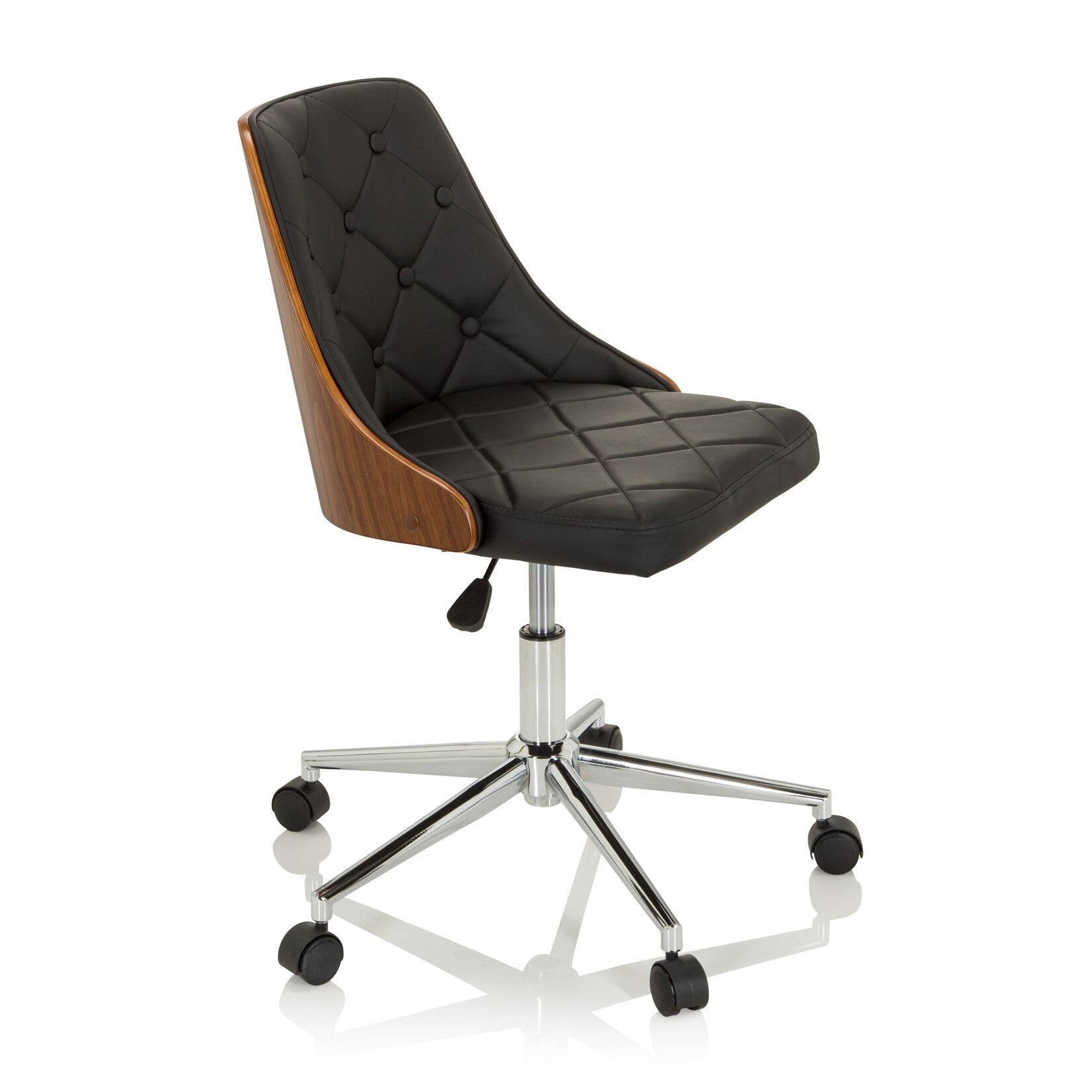 B-Ware Hjh Office Bürostuhl Drehstuhl Chefsessel Kunstleder Schwarz Home Office Retro - 4064323017103