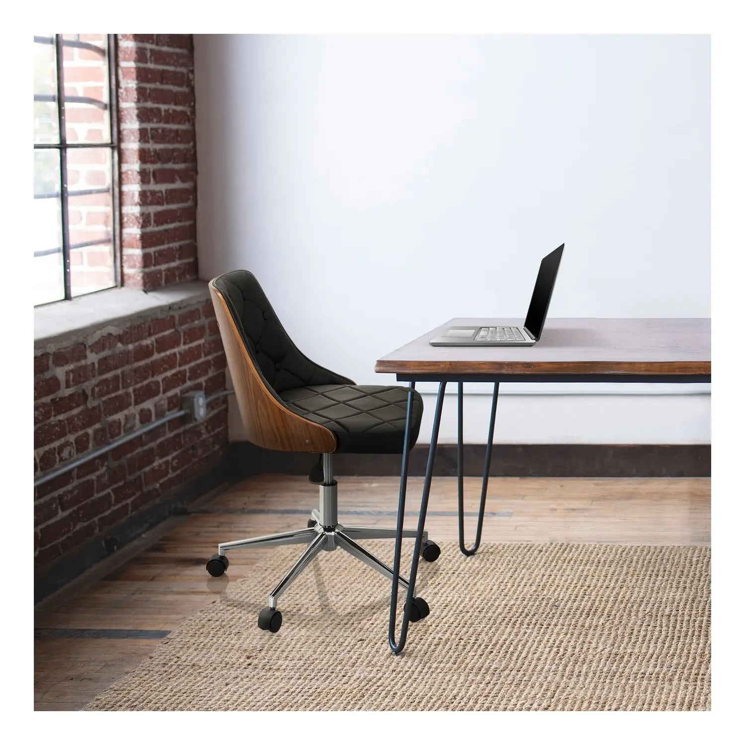 B-Ware Hjh Office Bürostuhl Drehstuhl Chefsessel Kunstleder Schwarz Home Office Retro - 4064323017103