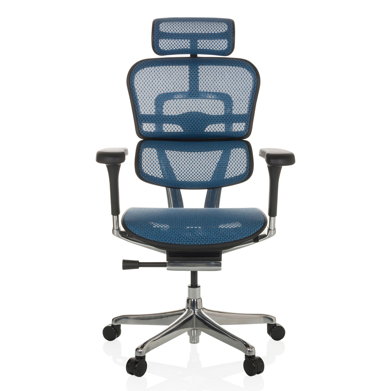 B-Ware Hjh Office Bürostuhl Chefsessel Ergohuman Netzstoff Blau Ergonomische Sitzfläche - 4064323035558