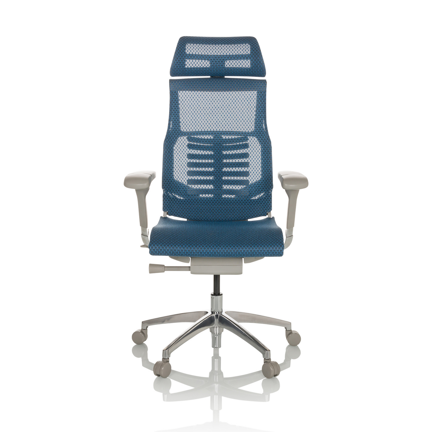 B-Ware Hjh Office Bürostuhl Chefsessel Drehstuhl Dynafit Ii G Netzstoff Blau Armlehne - 4064323035633