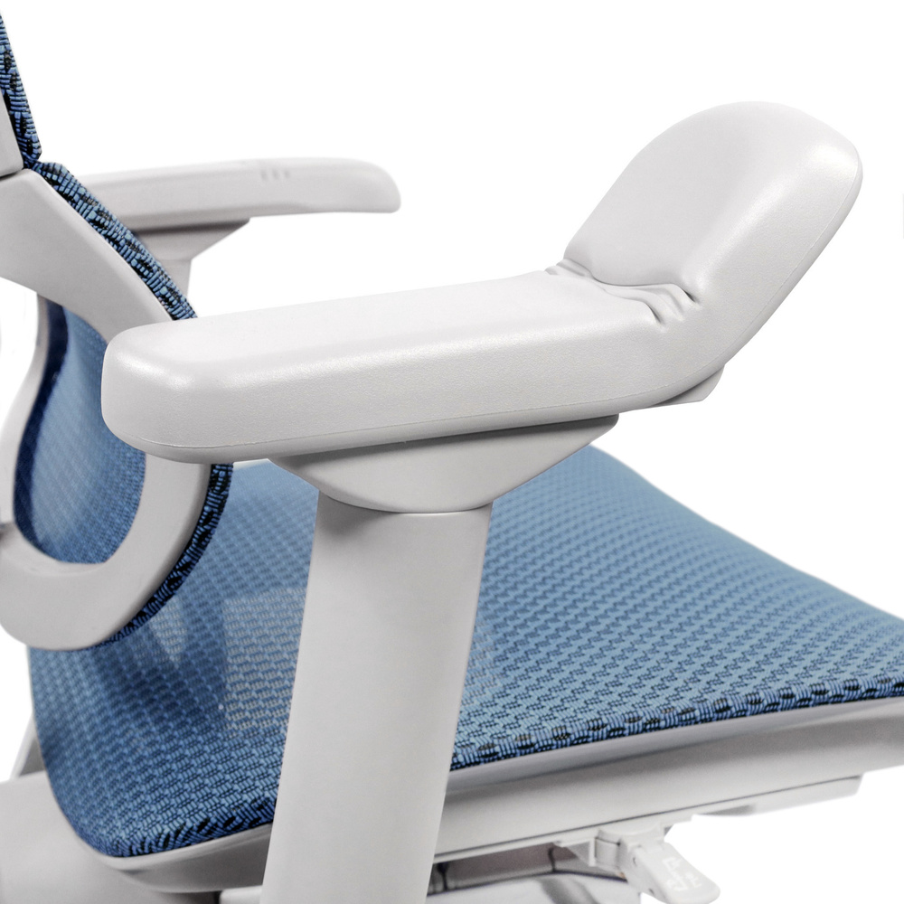 Hjh Office Bürostuhl Chefsessel Drehstuhl Ergohuman Slim I G Netzstoff Blau B-Ware - 4064323035732