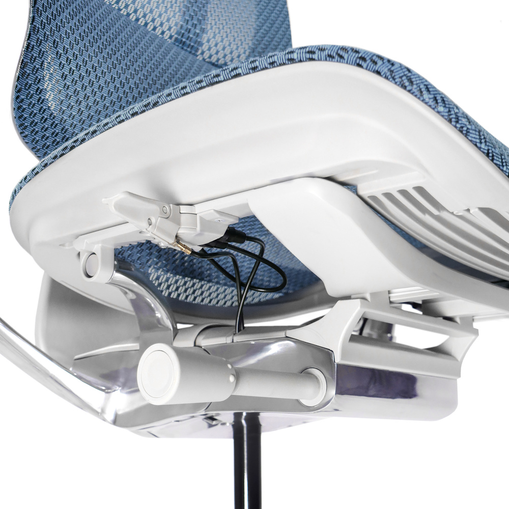 B-Ware Hjh Office Bürostuhl Chefsessel Drehstuhl Ergohuman Slim I G Netzstoff Blau679 - 4064323035732