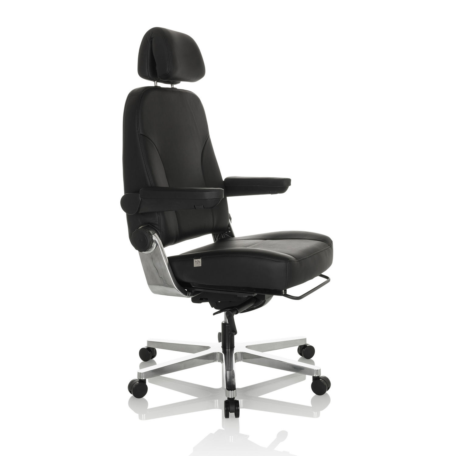 B-Ware Hjh Office Bürostuhl Chefsessel 24 Hours F Leder Schwarz Sessel Stuhl Möbel - 4064323036234