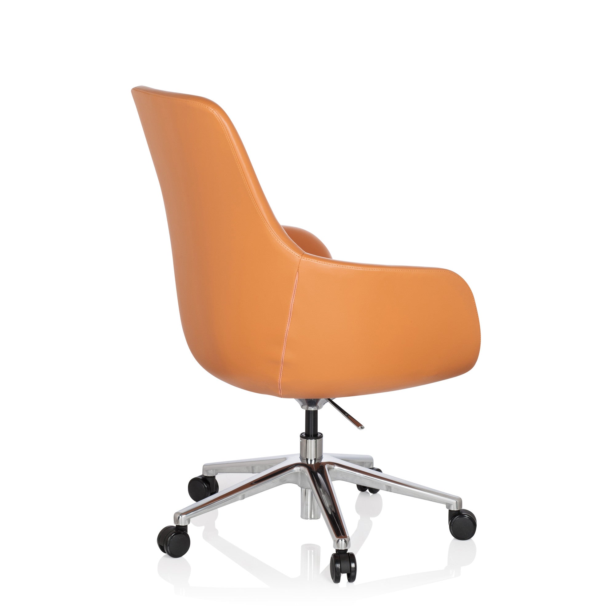hjh OFFICE Bürostuhl Chefsessel Drehstuhl Leder orange Lounge hjh OFFICE - 4251084656973