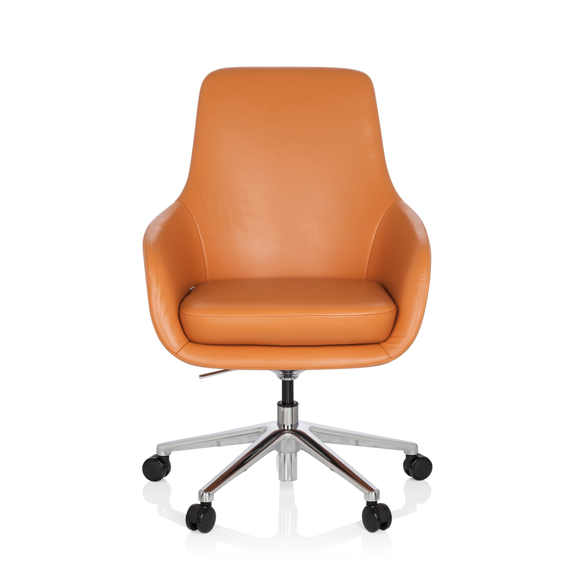 hjh OFFICE Bürostuhl Chefsessel Drehstuhl Leder orange Lounge hjh OFFICE - 4251084656973