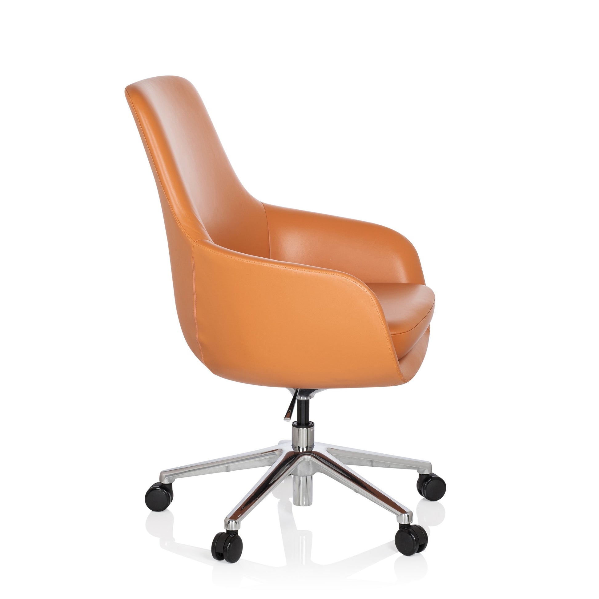 hjh OFFICE Bürostuhl Chefsessel Drehstuhl Leder orange Lounge hjh OFFICE - 4251084656973