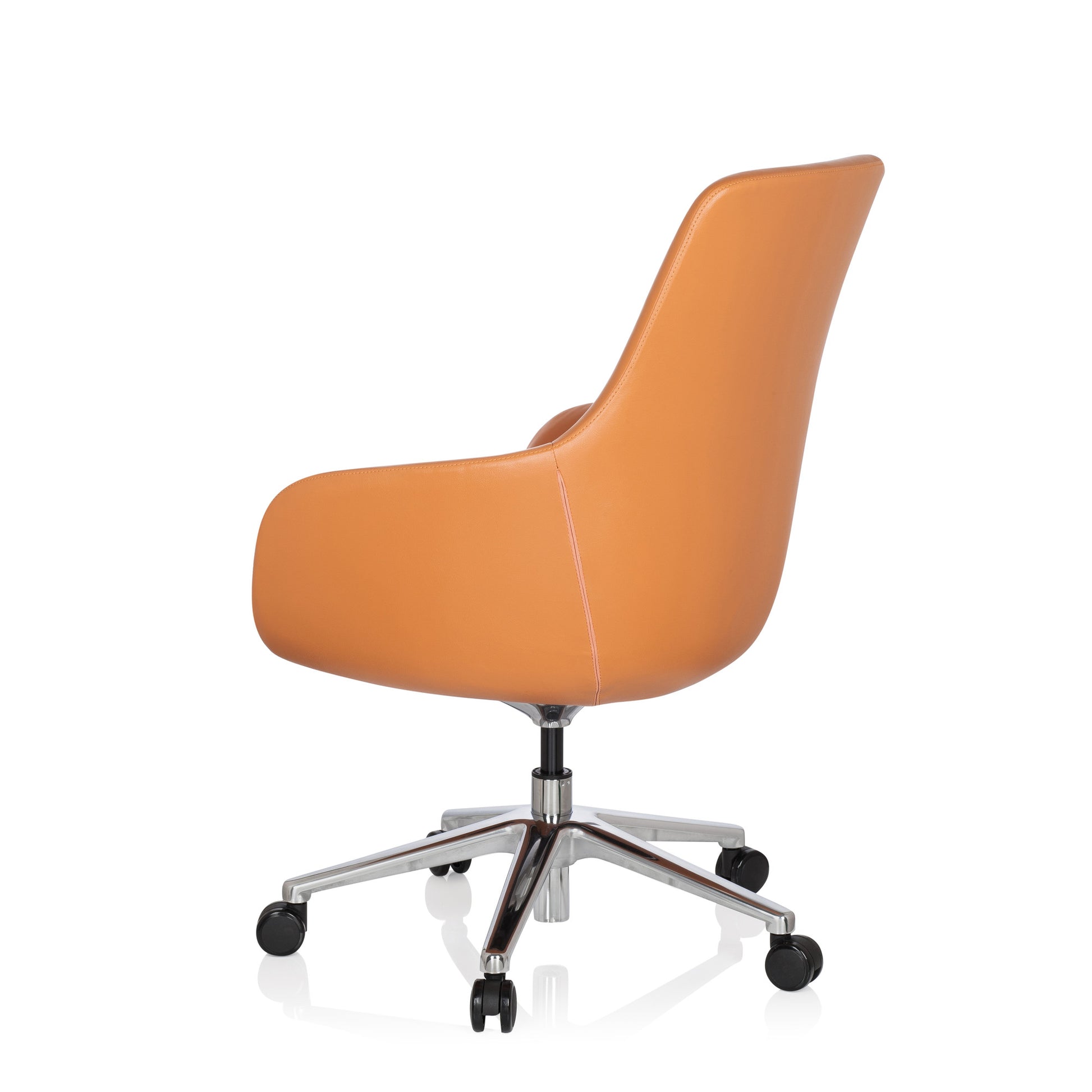 hjh OFFICE Bürostuhl Chefsessel Drehstuhl Leder orange Lounge hjh OFFICE - 4251084656973