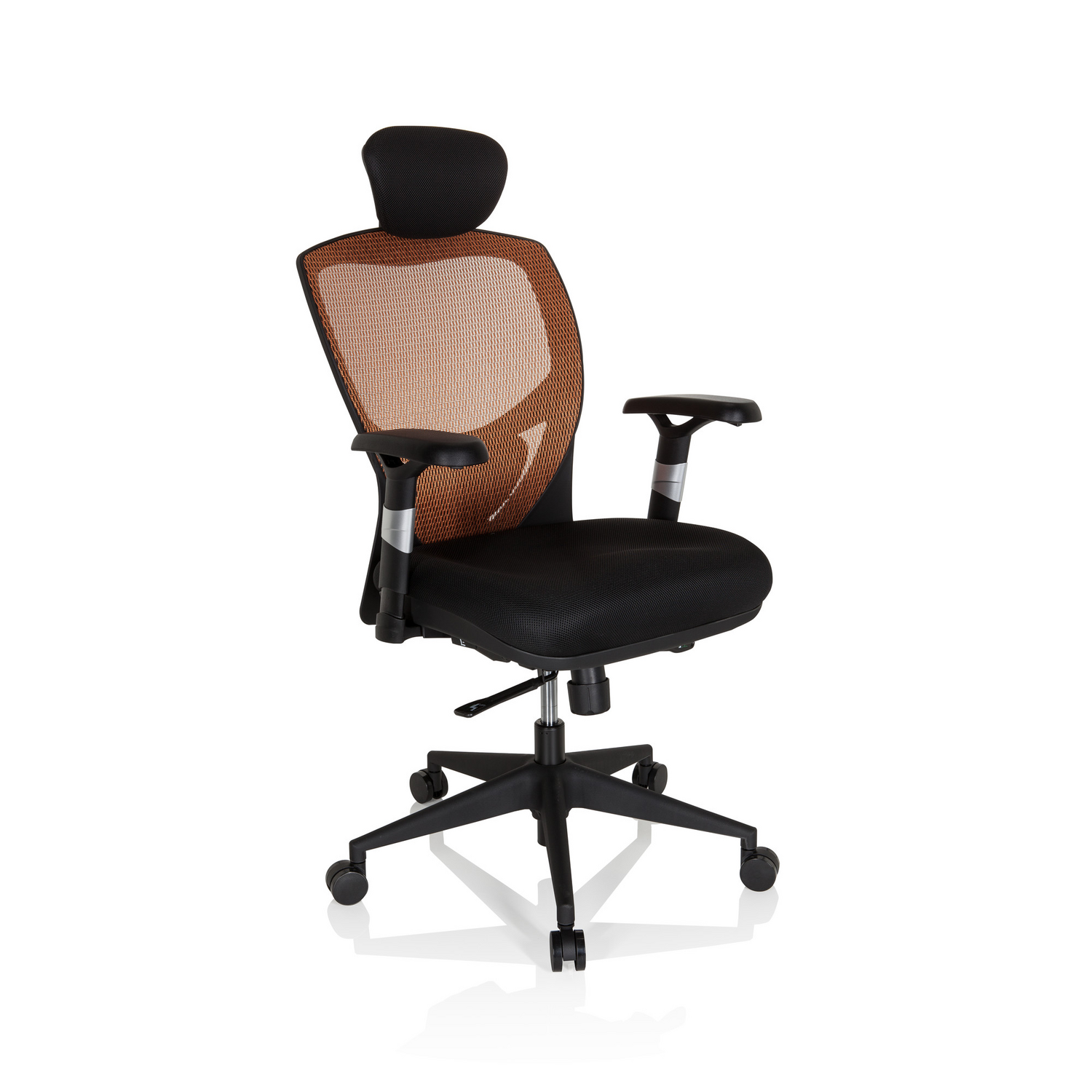 B-Ware Hjh Office Bürostuhl Chefsessel Stuhl Venus Base Netzstoff Orange Schwarz - 4260182534540