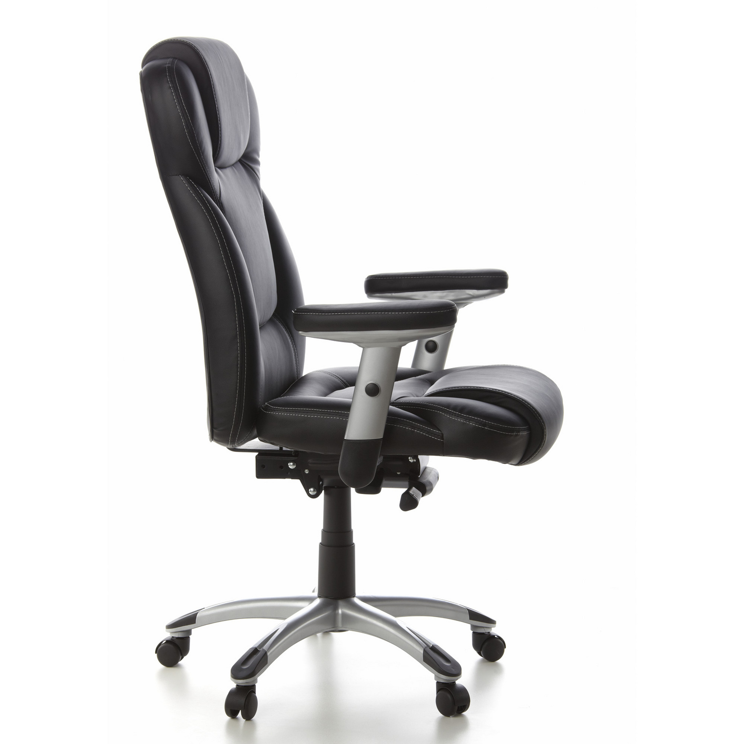 B-Ware Hjh Office Bürostuhl Chefsessel Stuhl Embassy 200 Feinleder Schwarz Möbel - 4260182535516