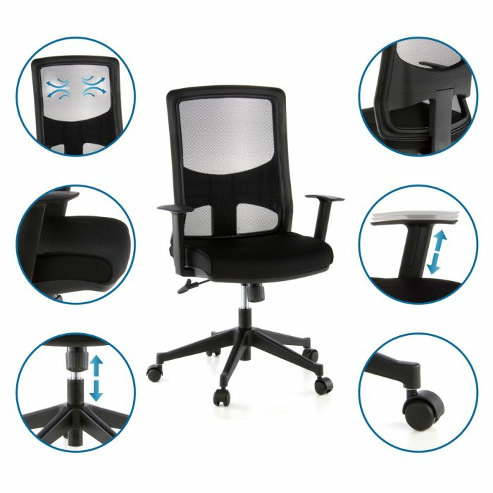 Hjh Office Lavita Profi Bürostuhl Chefsessel Drehstuhl Schwarz Siehe Text B-Ware - 4260182536216