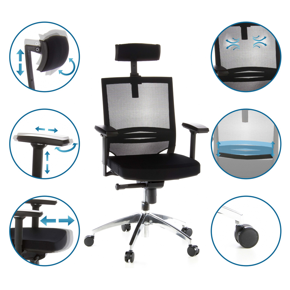 B-Ware Hjh Office Bürostuhl Chefsessel Stuhl Drehstuhl Porto Max Schwarz Siehe Text - 4260182536285