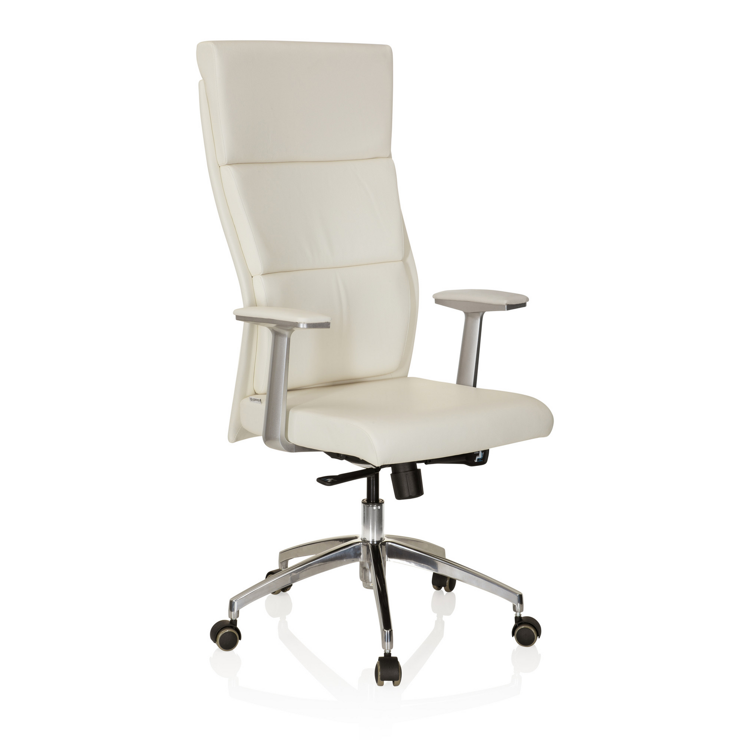 B-Ware Hjh Office Bürostuhl Chefsessel Monza 20 Leder Elfenbein Sessel Möbel Stuhl - 4260182537107