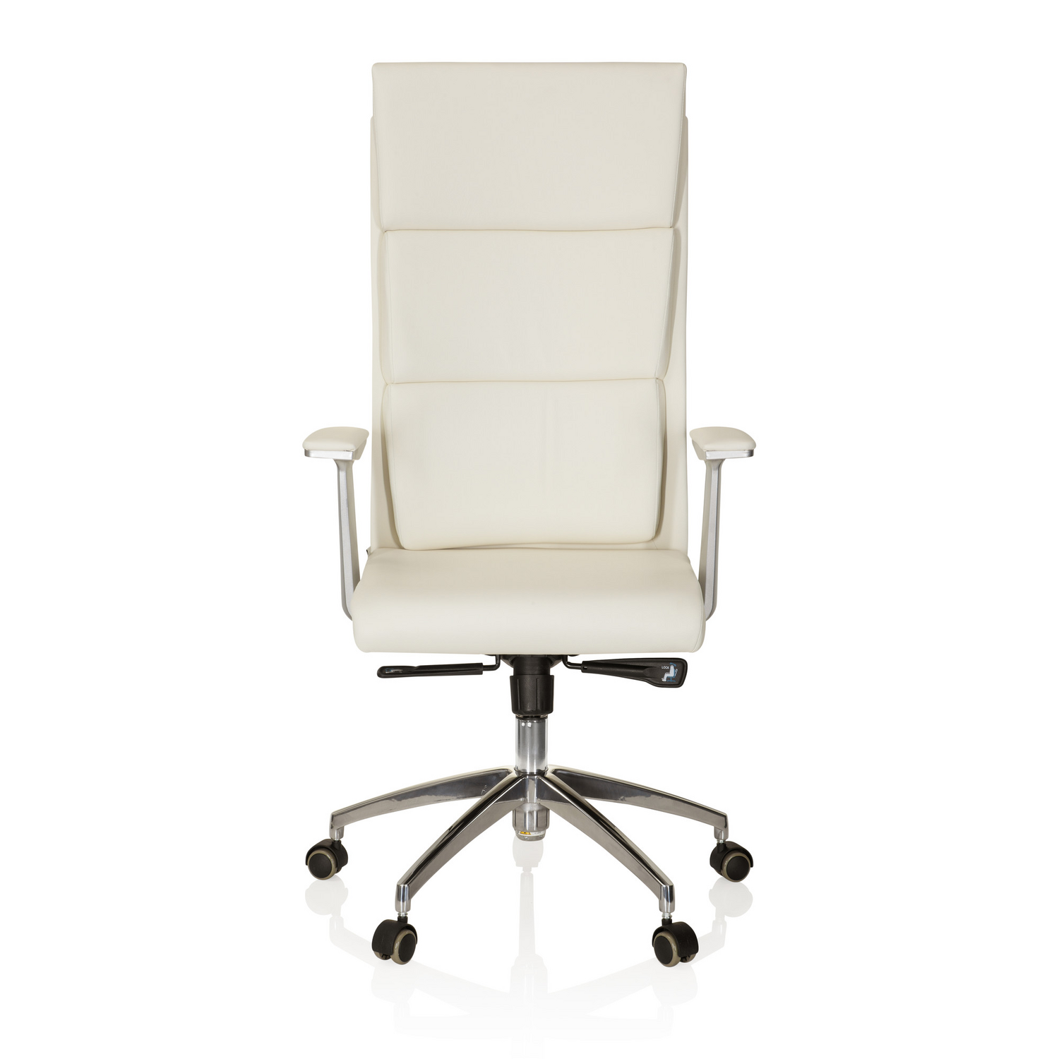 B-Ware Hjh Office Bürostuhl Chefsessel Monza 20 Leder Elfenbein Sessel Möbel Stuhl - 4260182537107