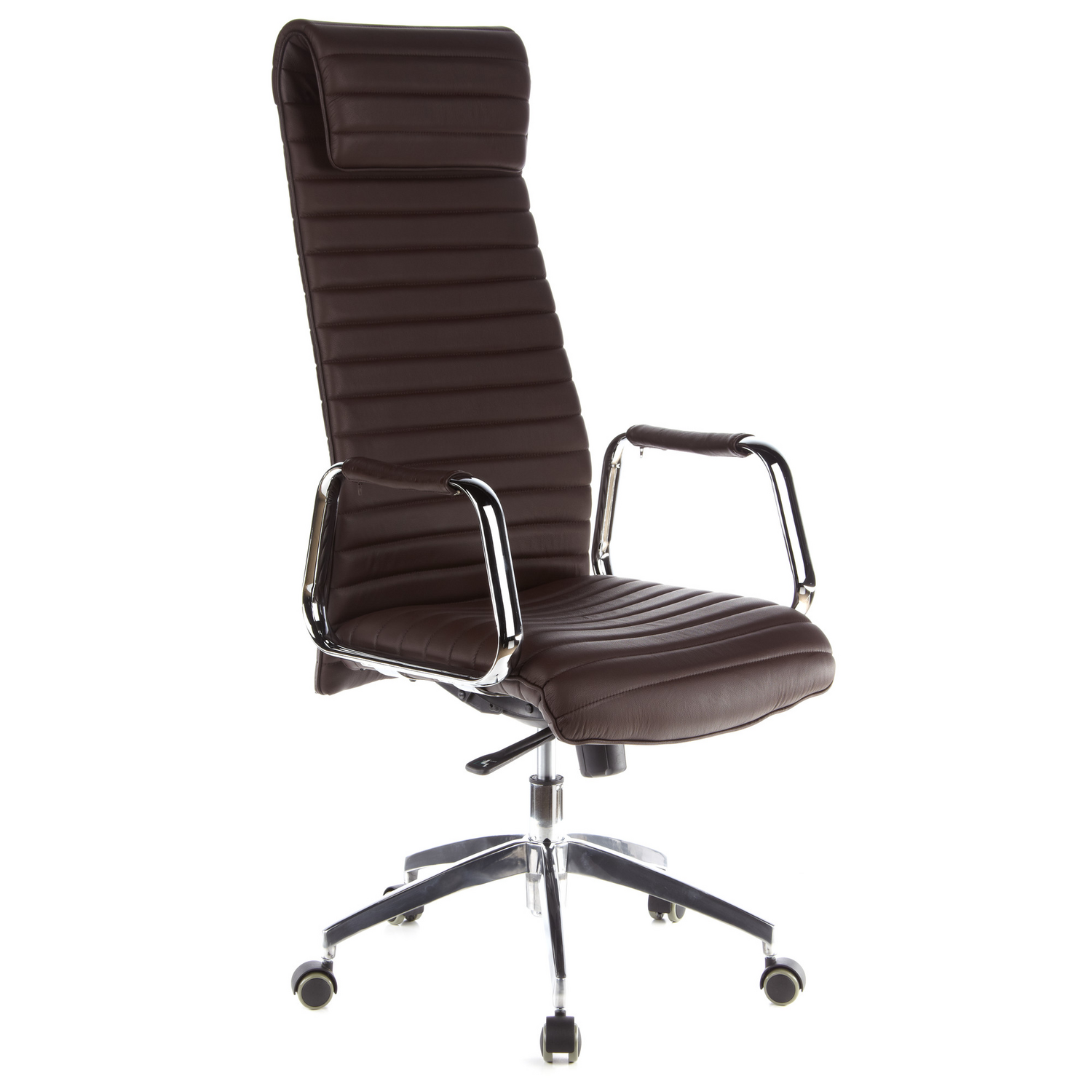 Hjh Office Bürostuhl Chefsessel Aspera 20 Nappaleder Braun Stuhl Sessel Möbel B-Ware - 4260182550496