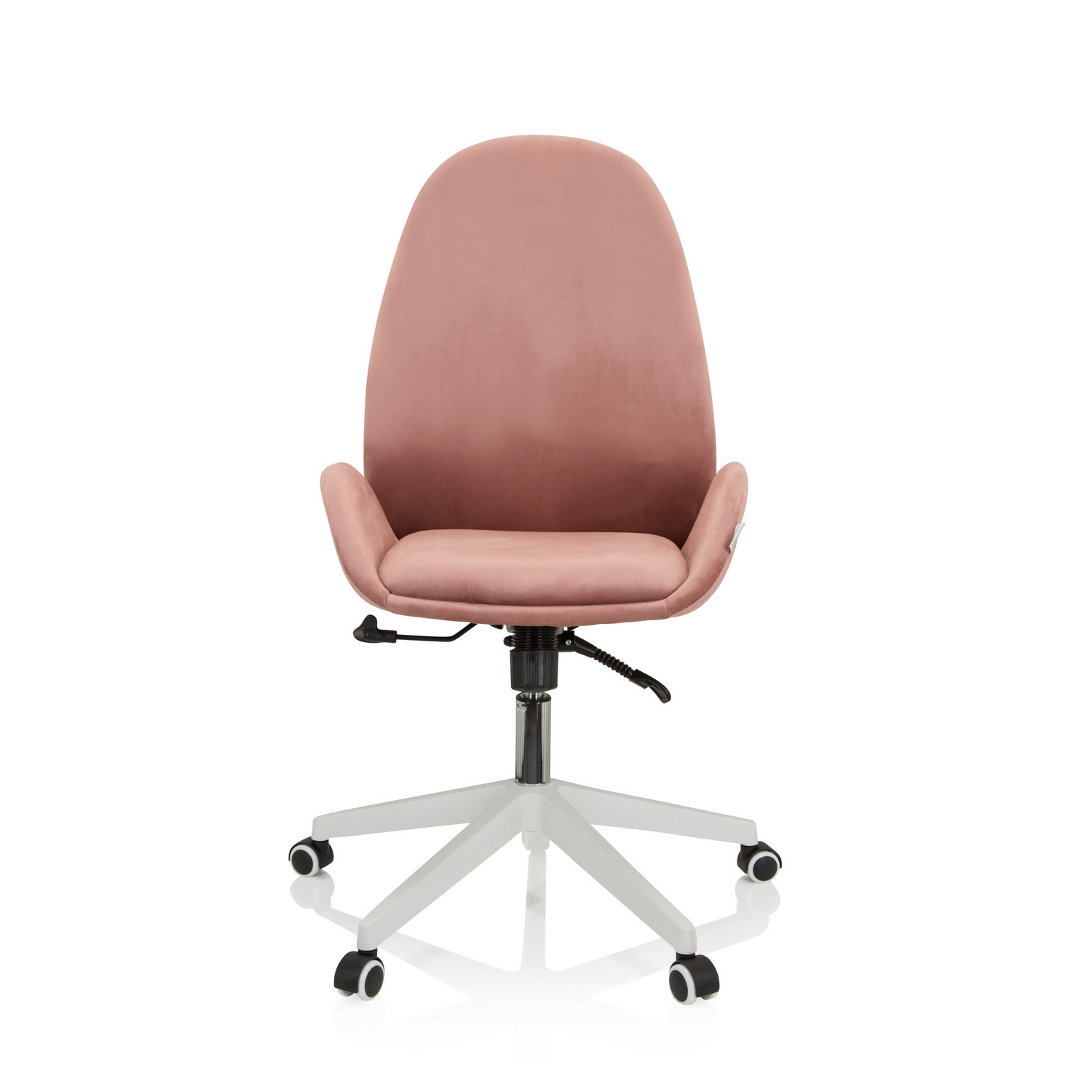 B-Ware Hjh Office Bürostuhl Drehstuhl Avea Samt Rosa Synchronmechanik Rückenlehne - 4064323023043