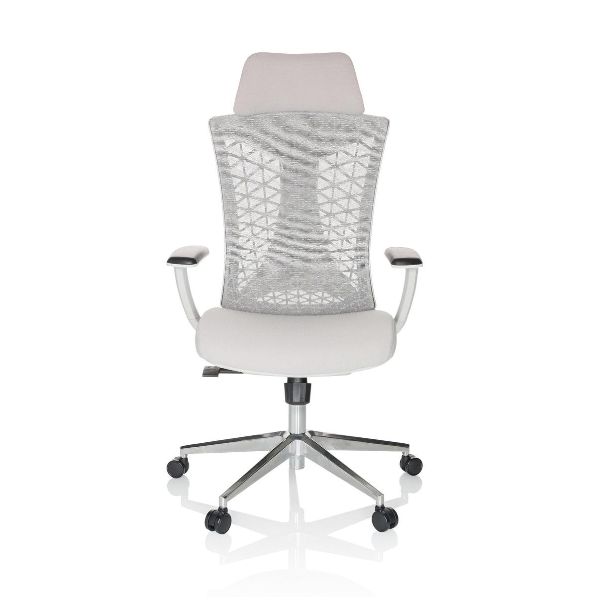 hjh OFFICE Bürostuhl Drehstuhl FALEO W Netzstoff Stoff grau Stuhl Möbel - 4064323028369
