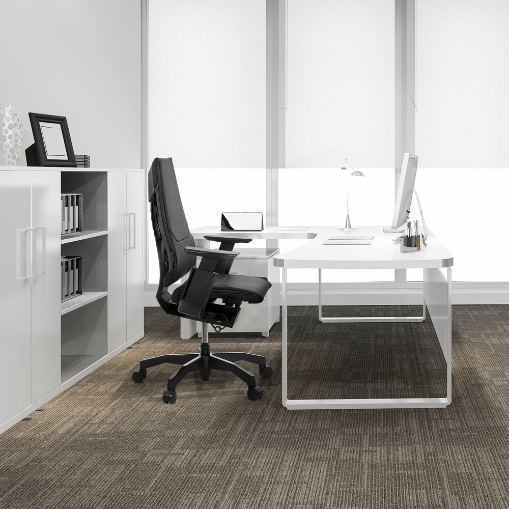 B-Ware Hjh Office Bürostuhl Drehstuhl Stuhl Genidia Black Leder Schwarz Lordosenstüt175 - 4251084609856