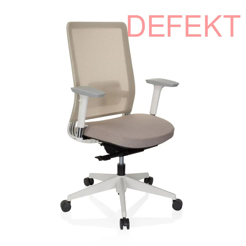 D-Ware Hjh Office Bürostuhl Drehstuhl Pure White Stuhl Stoff Beige Defektware - 4251084676193