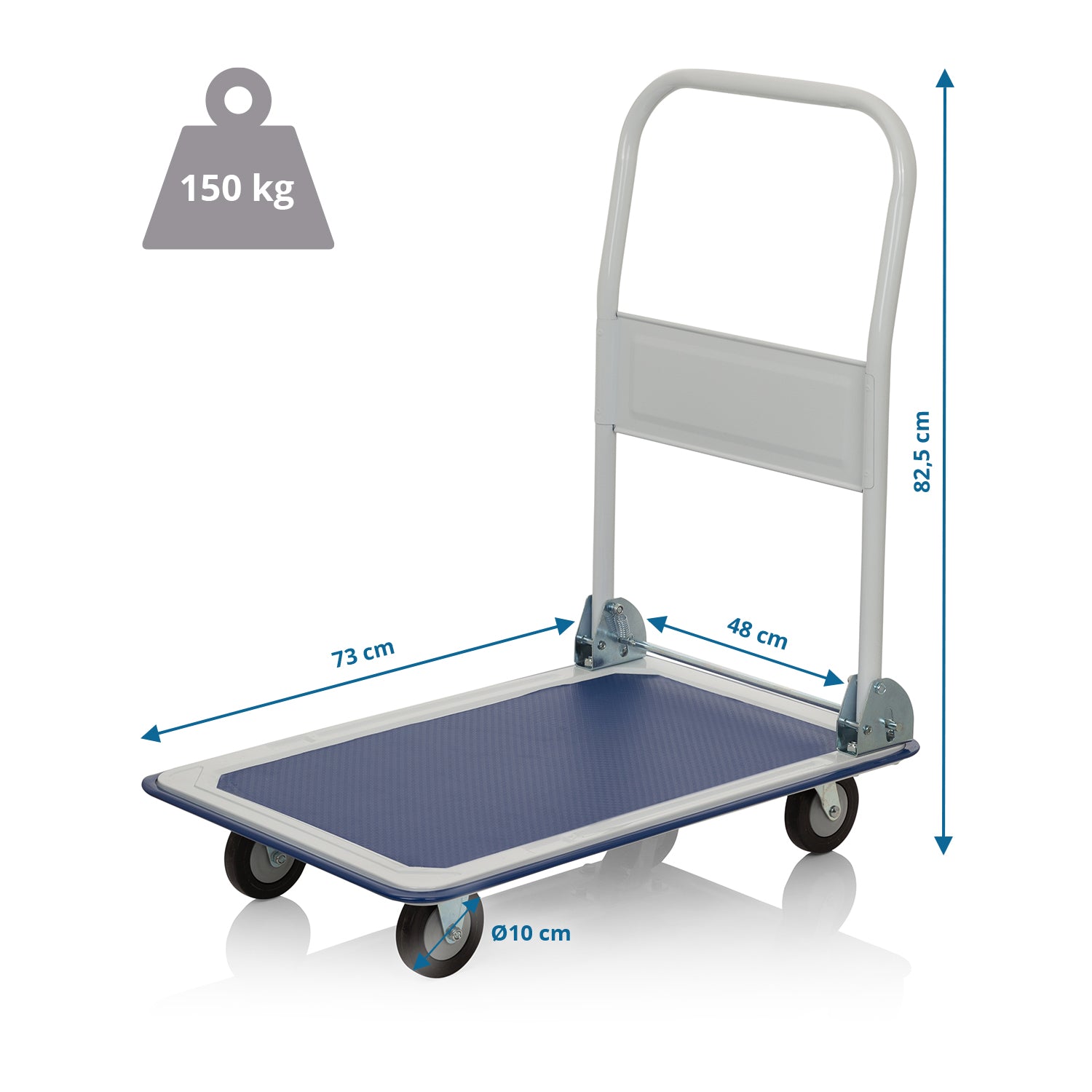hjh OFFICE Plattformwagen Transporthilfe Transportwagen 150kg klappbar - 4251084696580