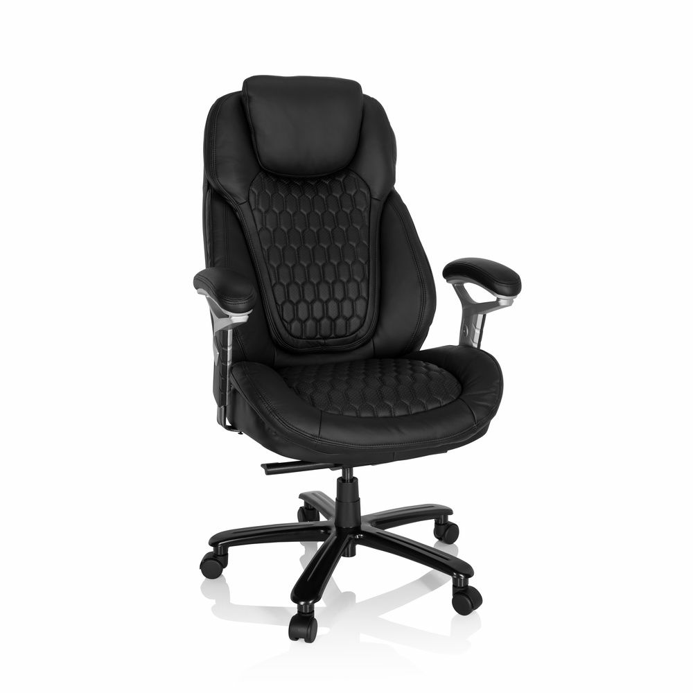 B-Ware Hjh Office Chefsessel Xxl Pullmann I Leder Schwarz Drehstuhl Schreibtischstuh673 - 4064323000174