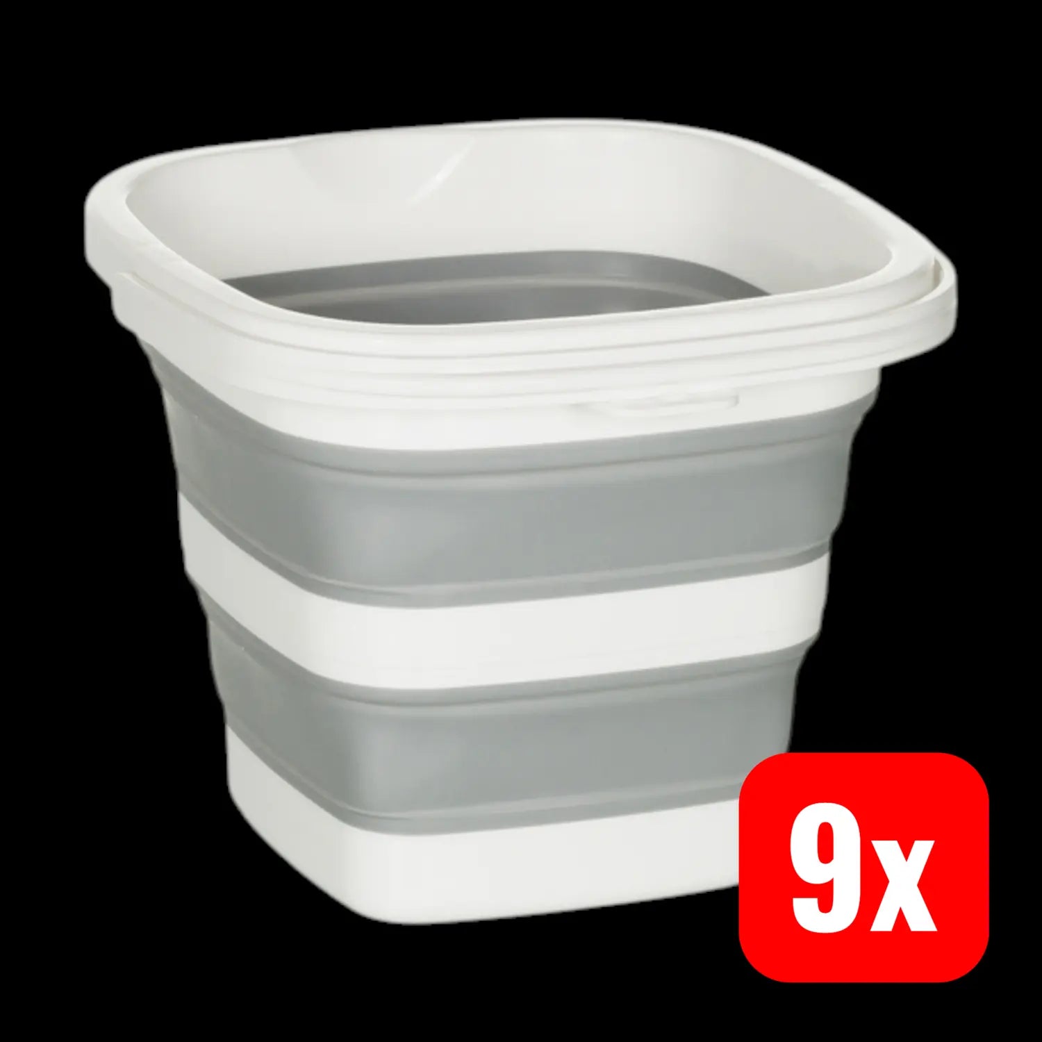 B-Ware Hjh Office Eimer Falteimer 5 L Kunststoff Grau Weiß Camping Haushalt 9 Stück - 4064323036265