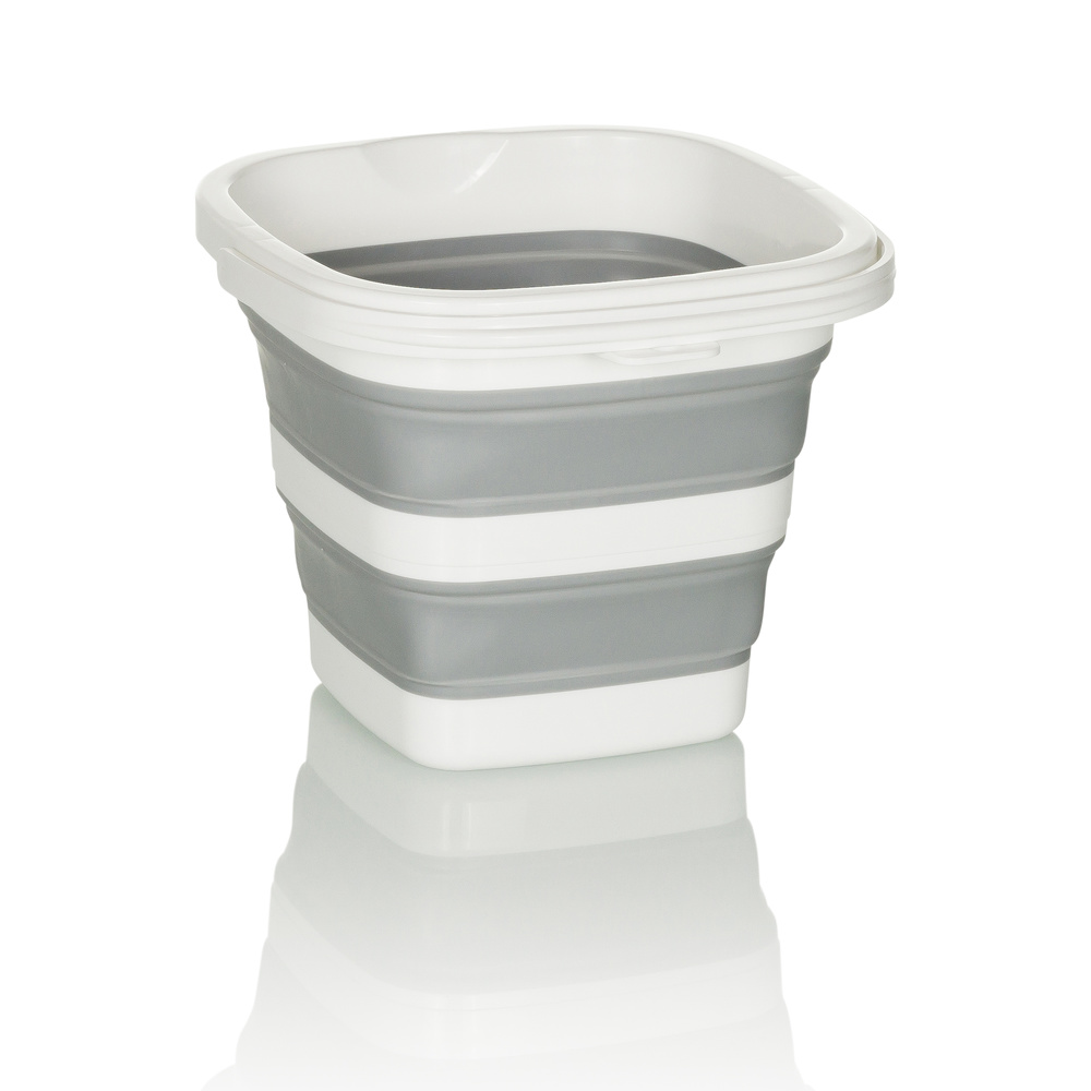 B-Ware Hjh Office Eimer Falteimer 5 L Kunststoff Grau Weiß Camping Haushalt 9 Stück - 4064323036265