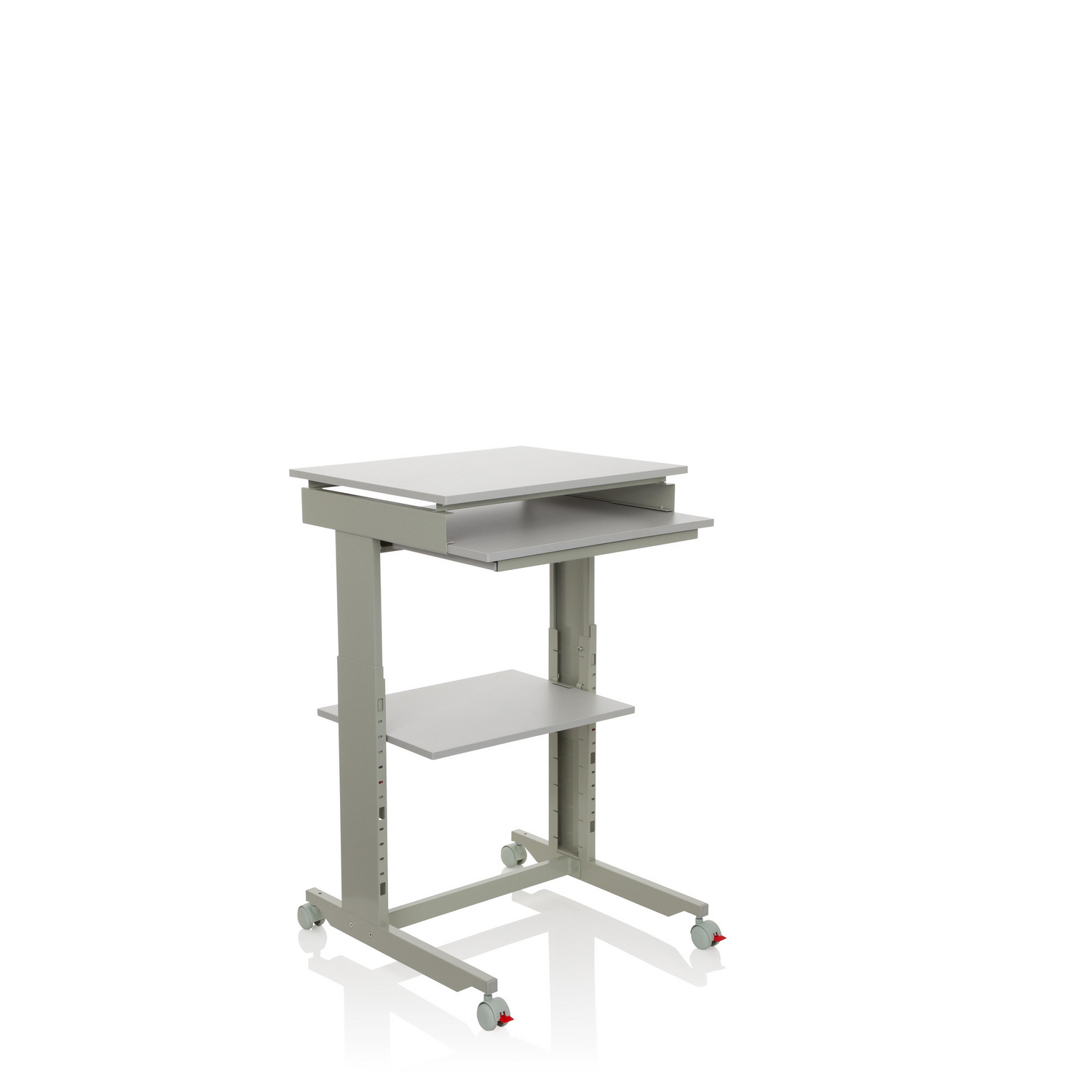 Hjh Office Computertisch Schreibtisch Workstation Grau Höhenverstellung B-Ware - 4251084696573