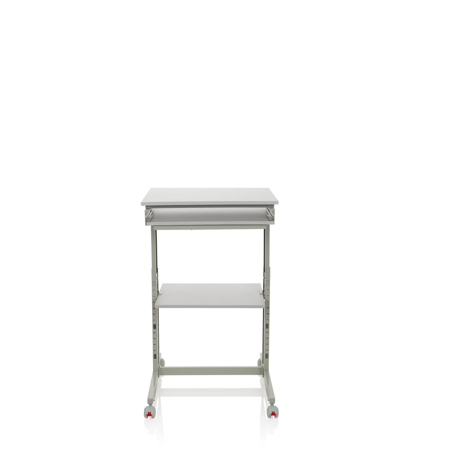 Hjh Office Computertisch Schreibtisch Workstation Grau Höhenverstellung B-Ware - 4251084696573