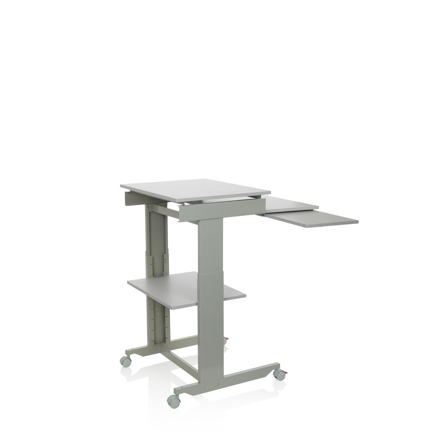 Hjh Office Computertisch Schreibtisch Workstation Grau Höhenverstellung B-Ware - 4251084696573