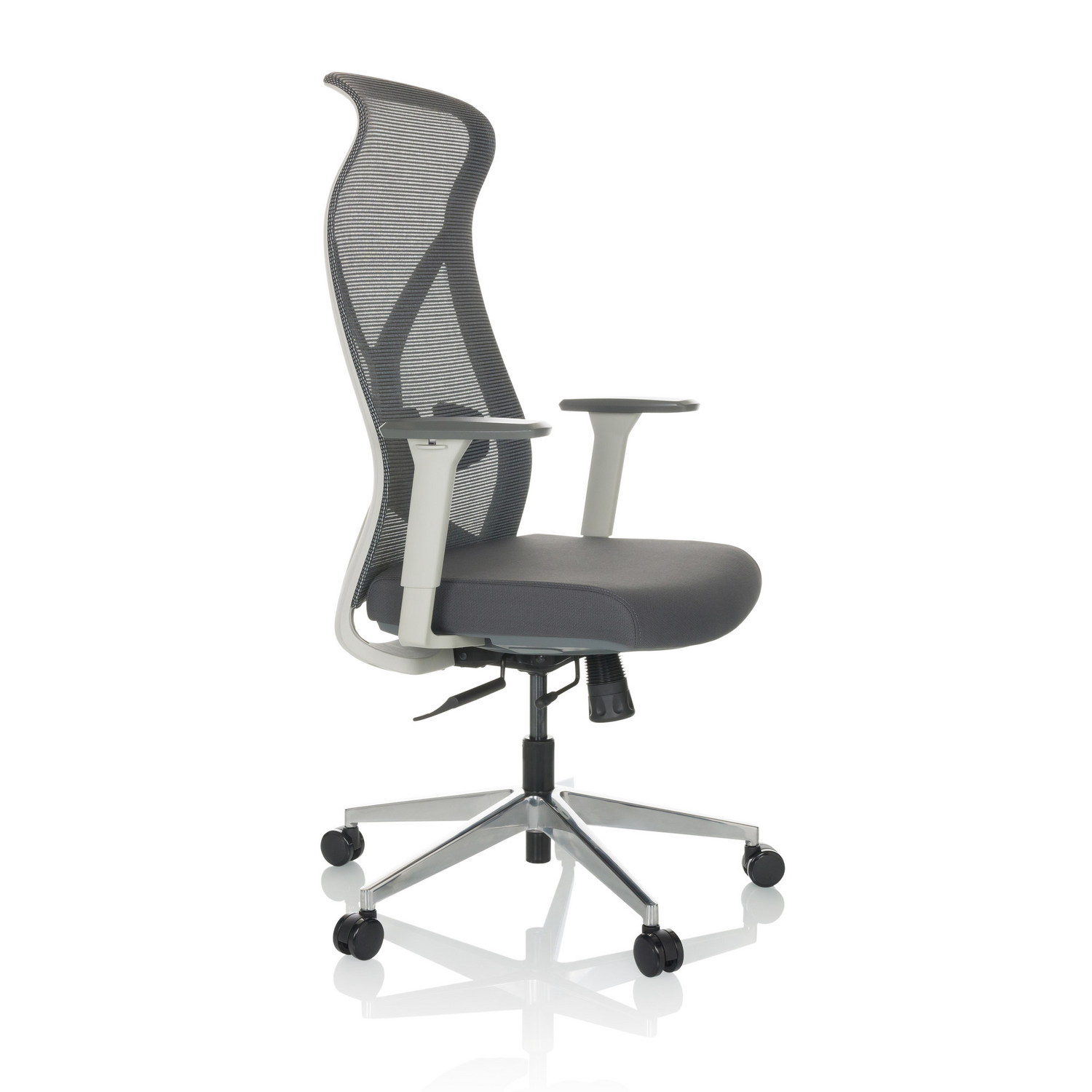 B-Ware Hjh Office Drehstuhl Bürostuhl Schreibtischstuhl Azurro White Netzstoff Grau - 4064323035985