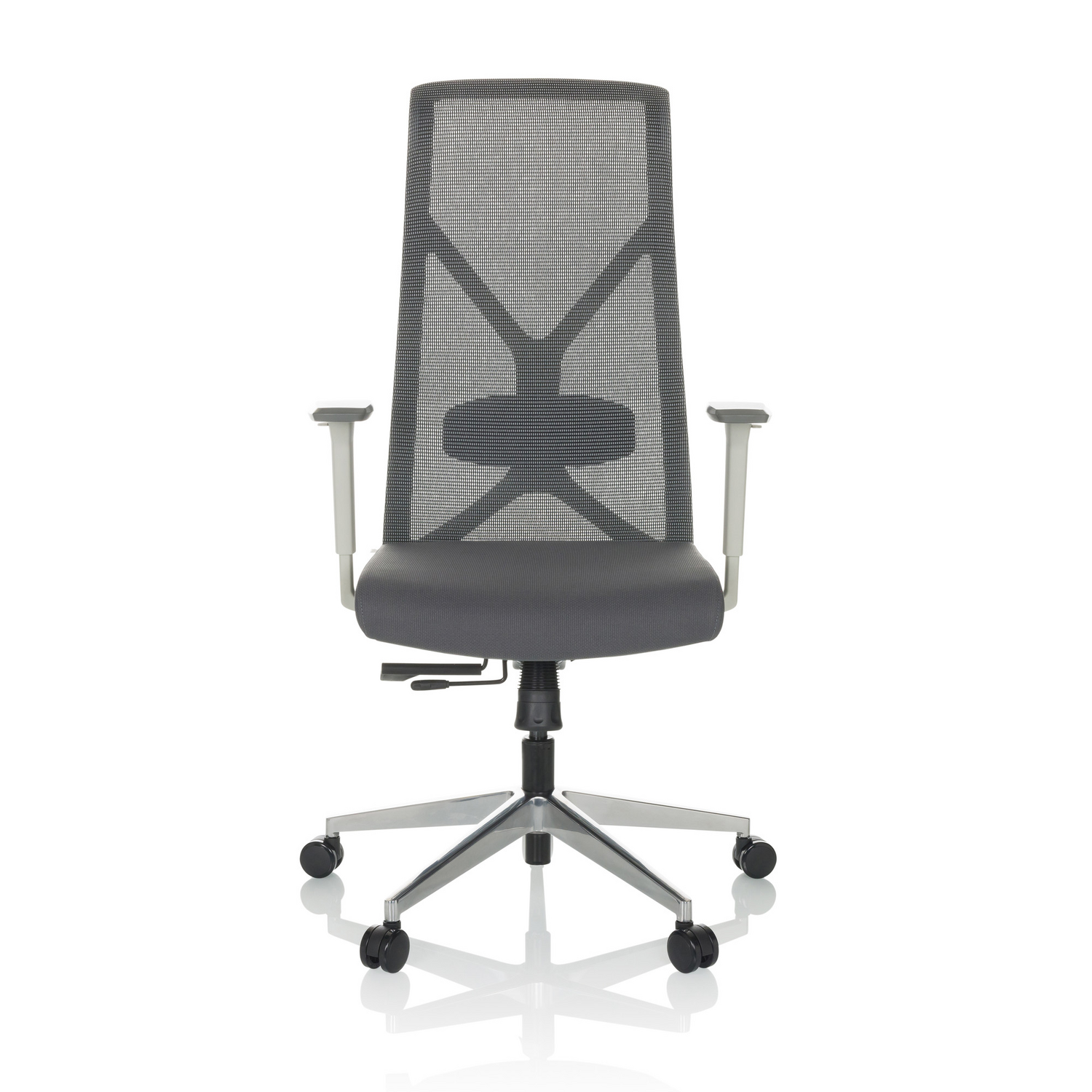 B-Ware Hjh Office Drehstuhl Bürostuhl Schreibtischstuhl Azurro White Netzstoff Grau - 4064323035985