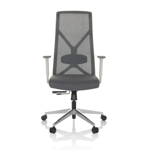 B-Ware Hjh Office Drehstuhl Bürostuhl Schreibtischstuhl Azurro White Netzstoff Grau