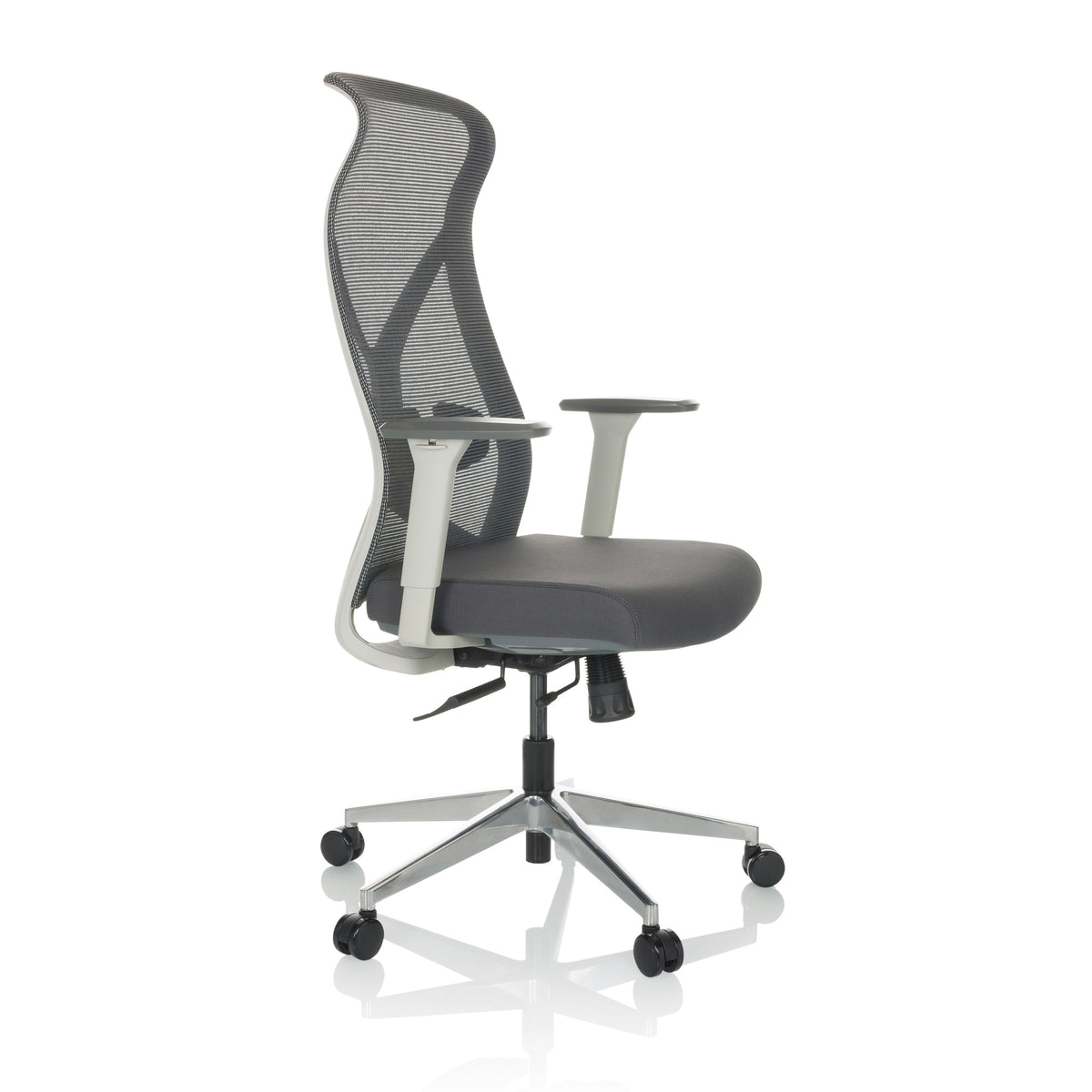 hjh OFFICE Drehstuhl Bürostuhl Schreibtischstuhl AZURRO WHITE Netzstoff grau - 4064323035985