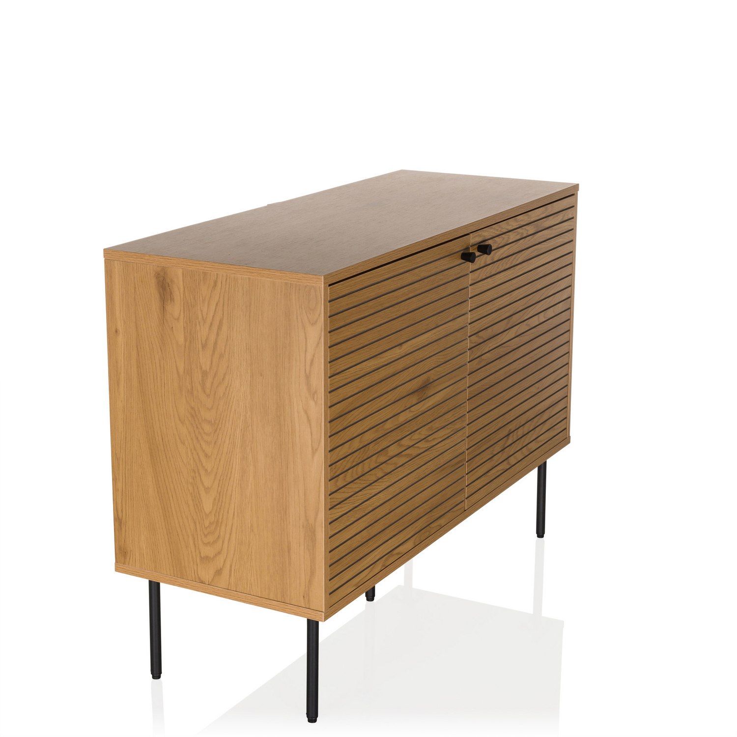B-Ware Hjh Living Sideboard Kommode Linno S Eiche 100x40x74 Cm Industrial Möbel - 4064323038085