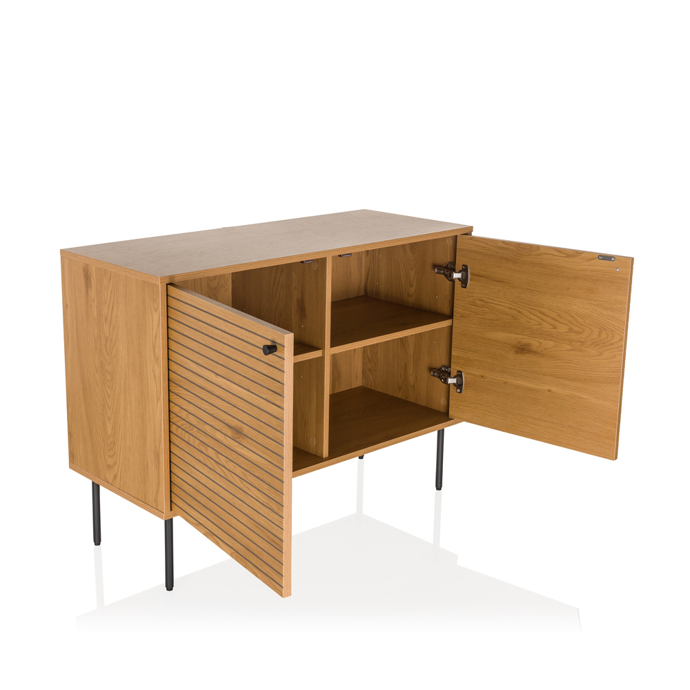 B-Ware Hjh Living Sideboard Kommode Linno S Eiche 100x40x74 Cm Industrial Möbel - 4064323038085