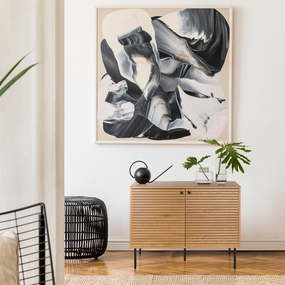 B-Ware Hjh Living Sideboard Kommode Linno S Eiche 100x40x74 Cm Industrial Möbel - 4064323038085