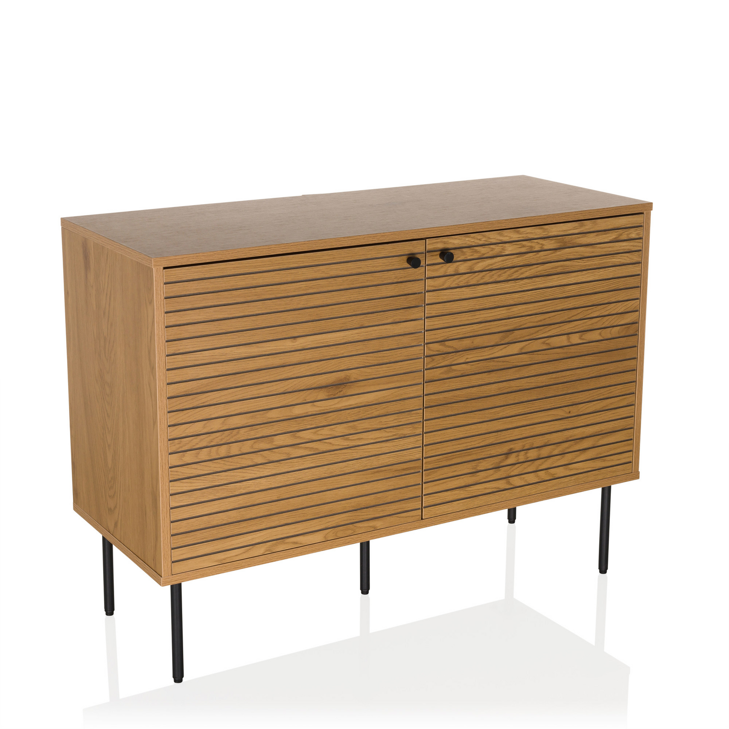 B-Ware Hjh Living Sideboard Kommode Linno S Eiche 100x40x74 Cm Industrial Möbel - 4064323038085